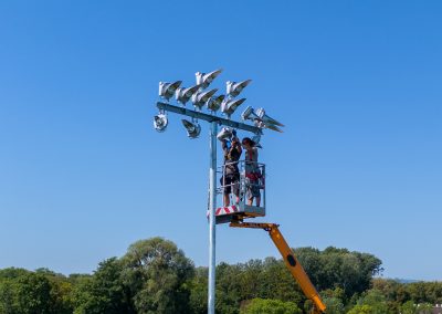 New floodlight system in Velm